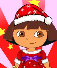 Dora Christmas Dress Up Game - Choose beautiful dresses for Dora